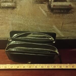 Elegant Black Leather Women's Wallet